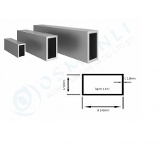 Alüminyum Kutu Profil 50mm  x 140mm Et Kalınlık 1.4mm